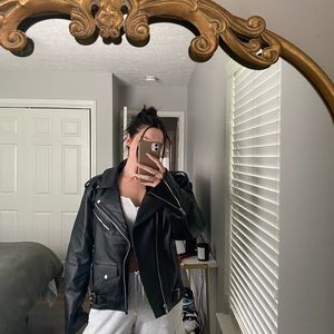 Cycle Gear real Leather oversized jacket black